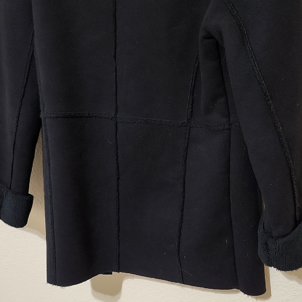 Style & Co Black Pea Coat with Notched Lapel - Picture 14 of 14